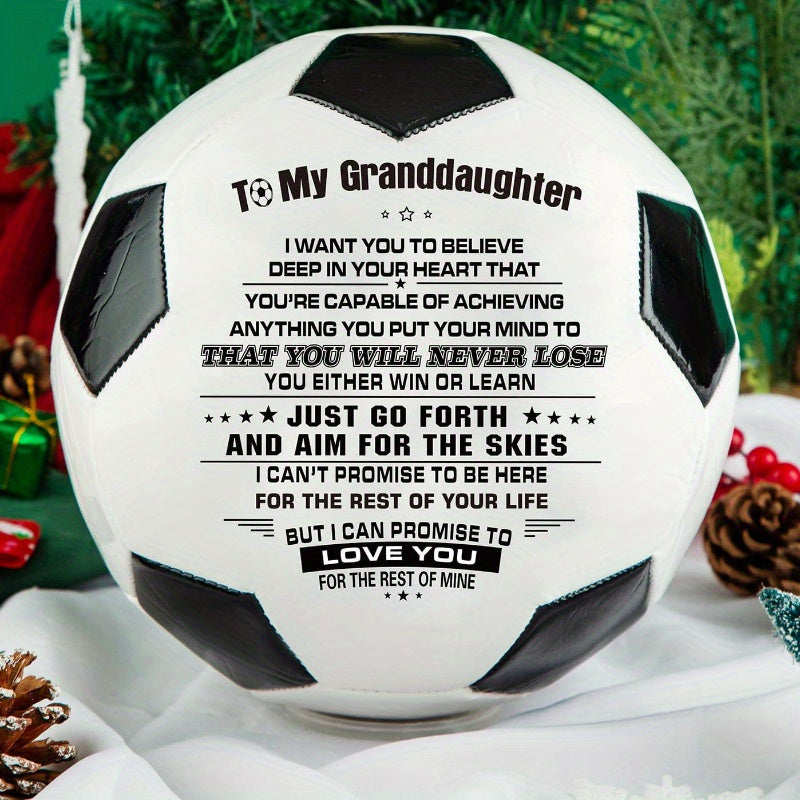 Soccer Gift Size 5 Message To My Son - You Either Win Or Learn
