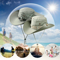 Summer Fisherman Hat Wide Brim Mesh Cap Outdoors Fishing Hat