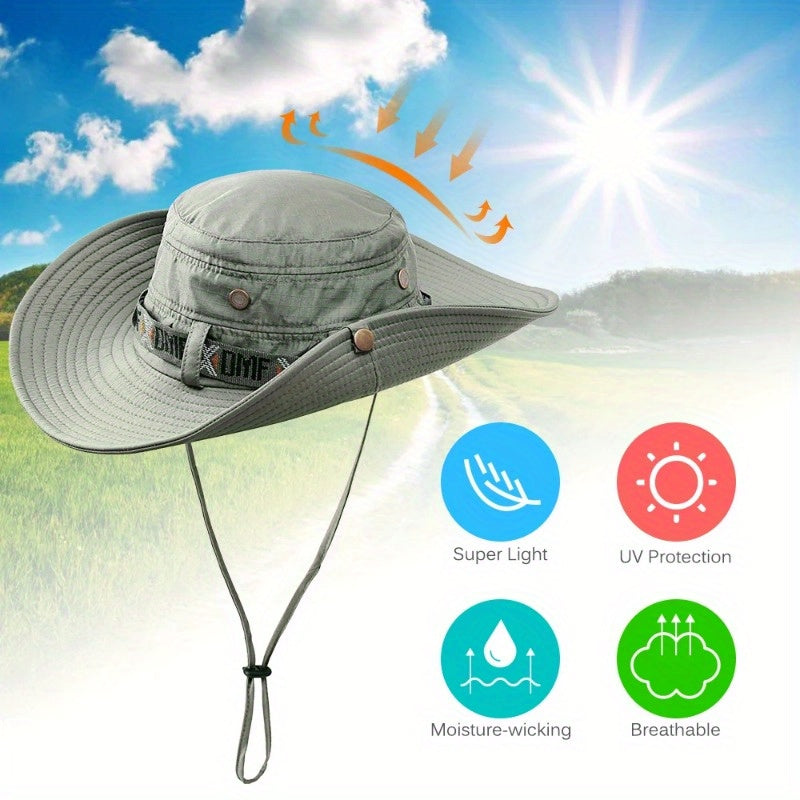 Summer Fisherman Hat Wide Brim Mesh Cap Outdoors Fishing Hat