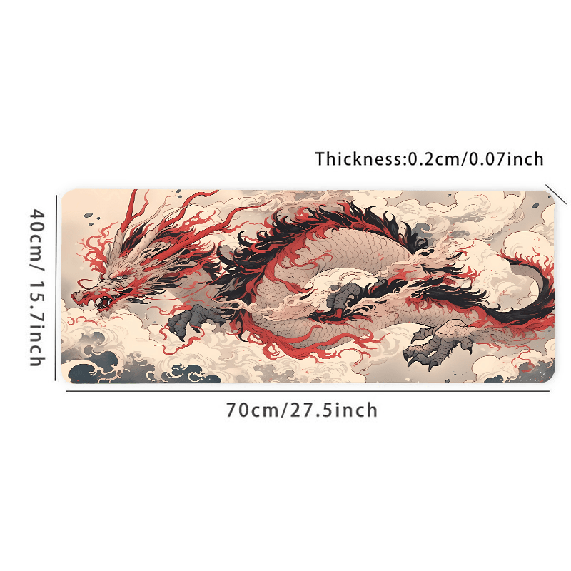 Dragon Pattern Mouse Mat Waterproof Office Mouse Pad