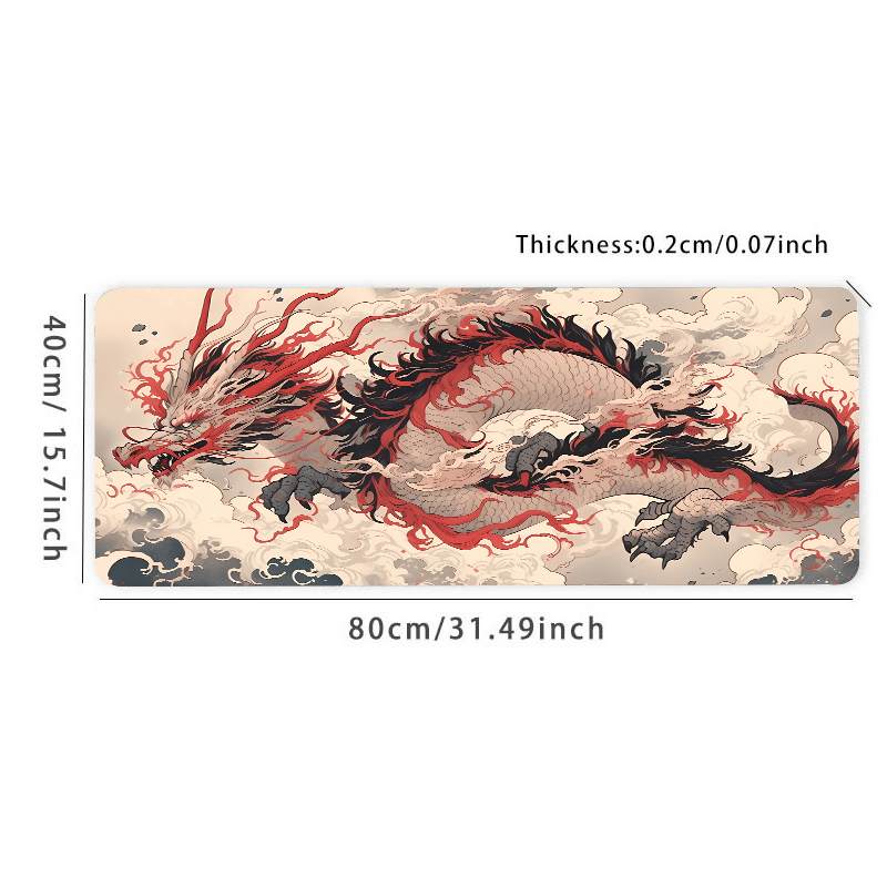 Dragon Pattern Mouse Mat Waterproof Office Mouse Pad