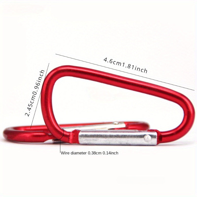3pcs Outdoor D-shaped Spring Mountaineering Buckles