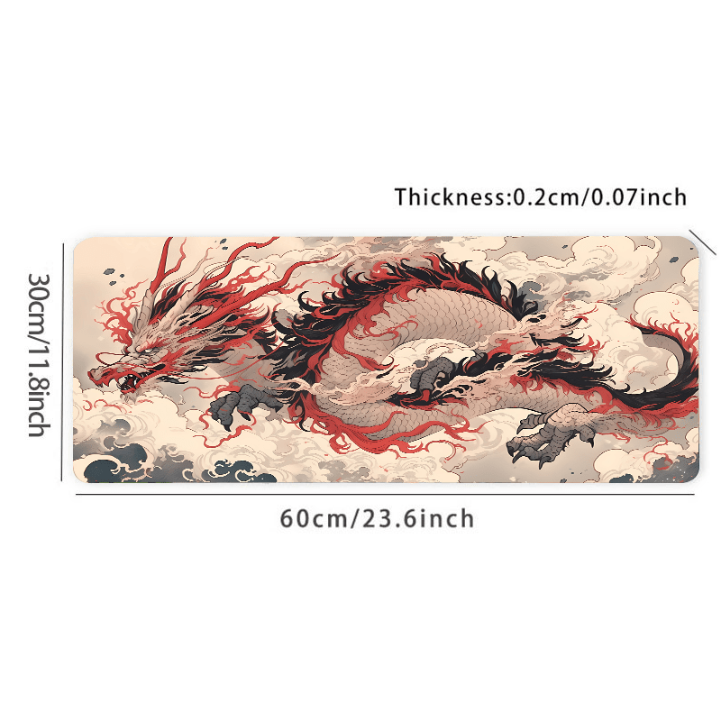 Dragon Pattern Mouse Mat Waterproof Office Mouse Pad