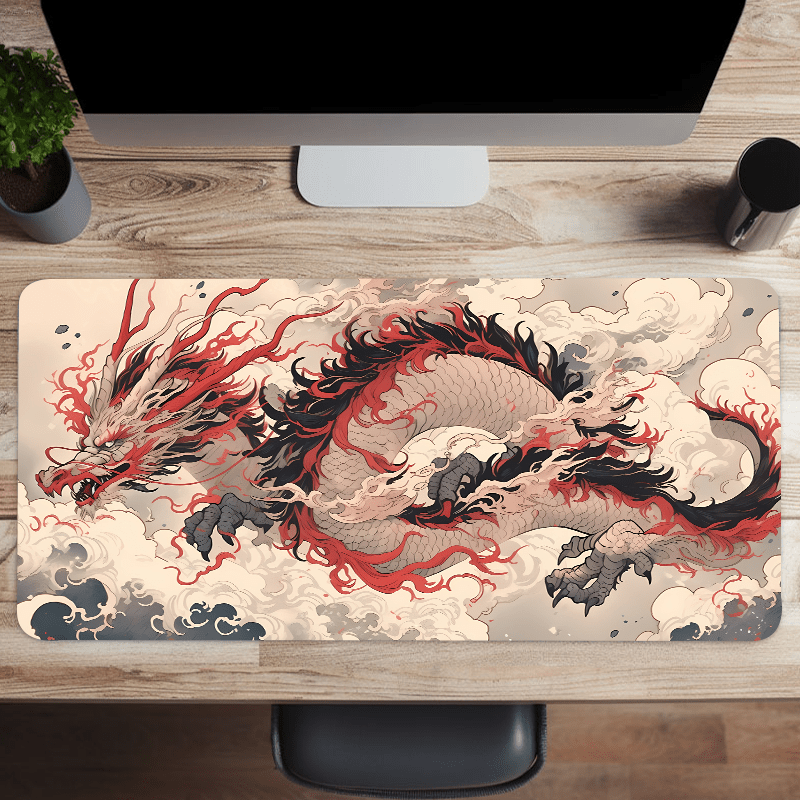 Dragon Pattern Mouse Mat Waterproof Office Mouse Pad