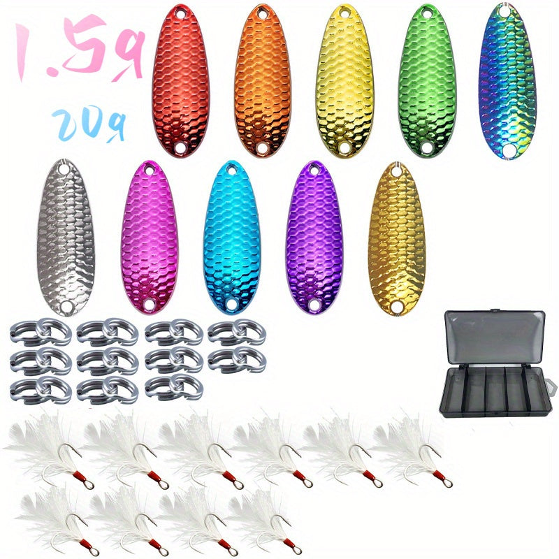 5g 20g 10 Colors Spoon Lures Hard Bait Freshwater Fishing Tackle