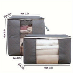 2pcs XL Quilt Storage Bag Foldable Wardrobe Organizer Blanket Luggage Zipper