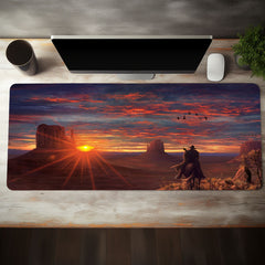 Red RDR2 Gaming Mouse Pad Nature Rubber Base Dead Desk Pad Keyboard Pad