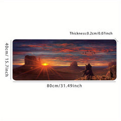 Red RDR2 Gaming Mouse Pad Nature Rubber Base Dead Desk Pad Keyboard Pad