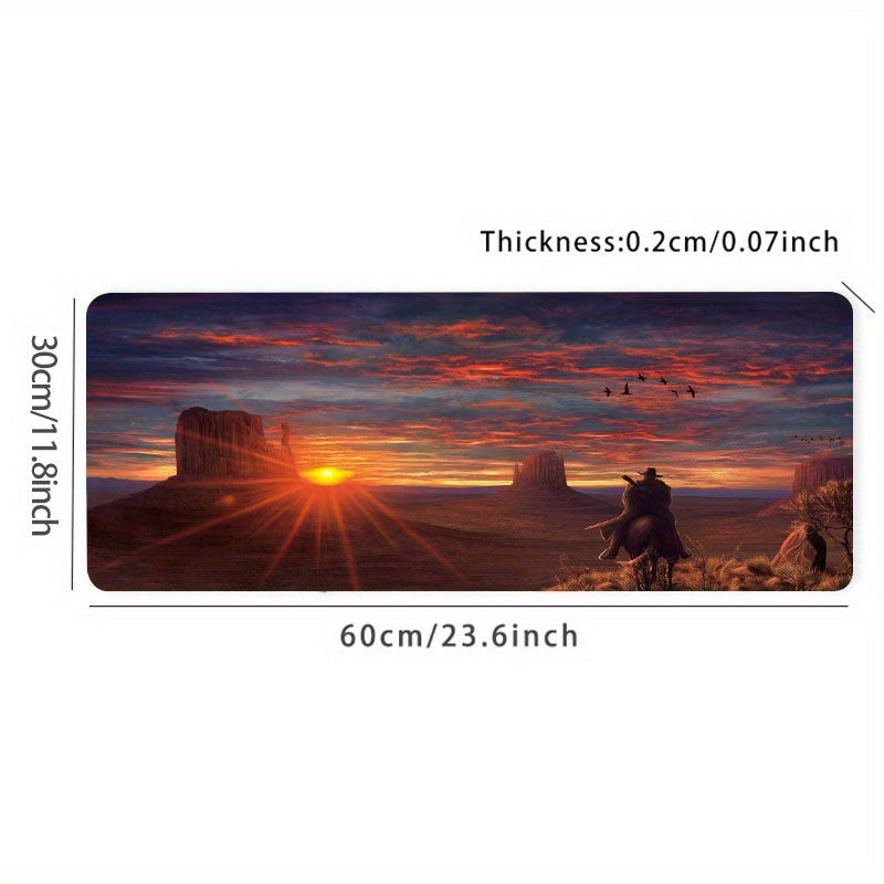Red RDR2 Gaming Mouse Pad Nature Rubber Base Dead Desk Pad Keyboard Pad