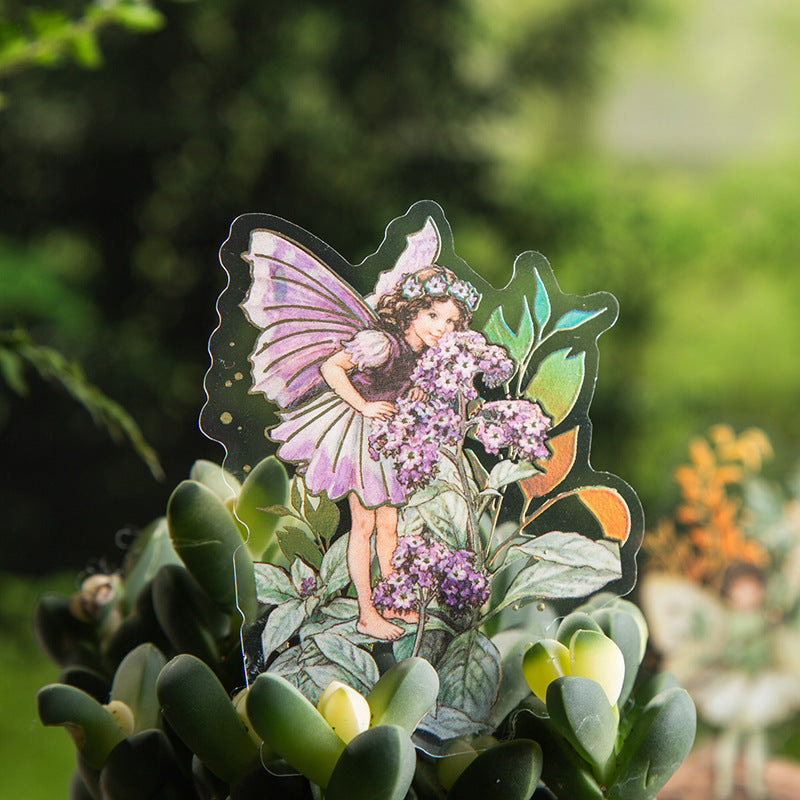 40pcs Flower Elf Series Retro Fairy Tale Journal Decorative Stickers