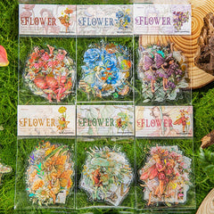 40pcs Flower Elf Series Retro Fairy Tale Journal Decorative Stickers