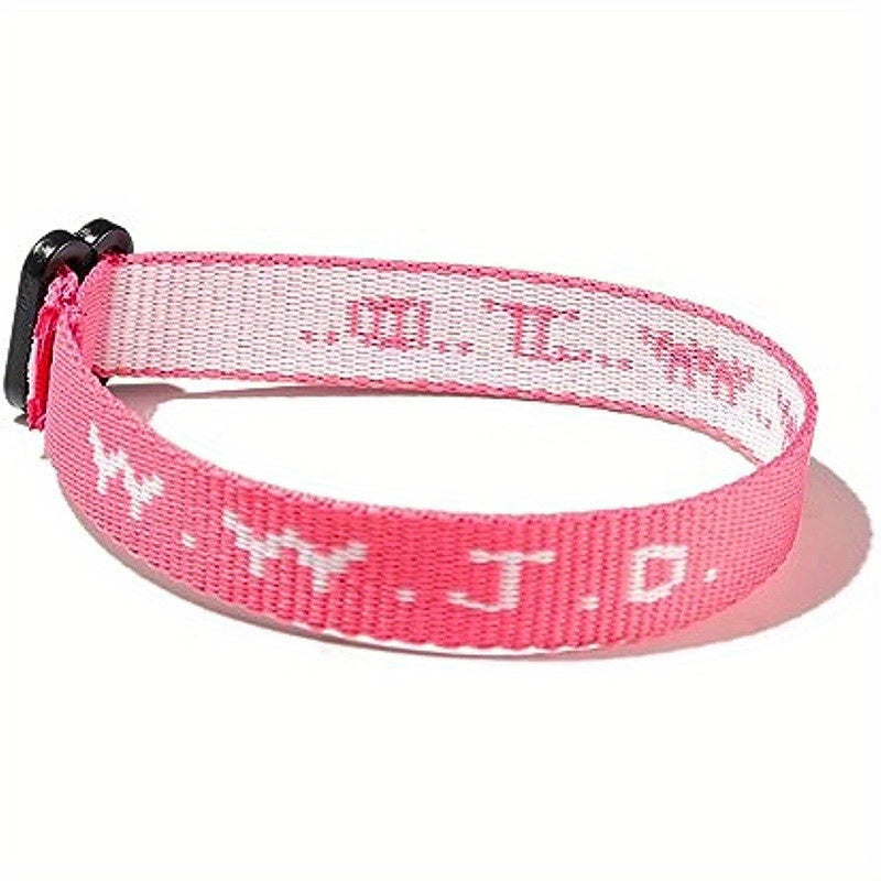 WWJD WWWJD Letter Knitted Bracelet Unisex Sports Wristband Outdoor Jewelry