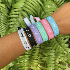 WWJD WWWJD Letter Knitted Bracelet Unisex Sports Wristband Outdoor Jewelry