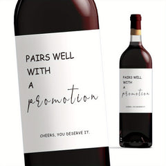 2pcs Funny Wine Bottle Labels Job Wine Stickers Promotion Gift