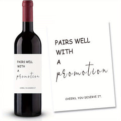 2pcs Funny Wine Bottle Labels Job Wine Stickers Promotion Gift