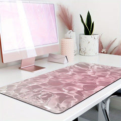 Pink Mouse Mat Waterproof Office Desk Pad Home Mouse Mat