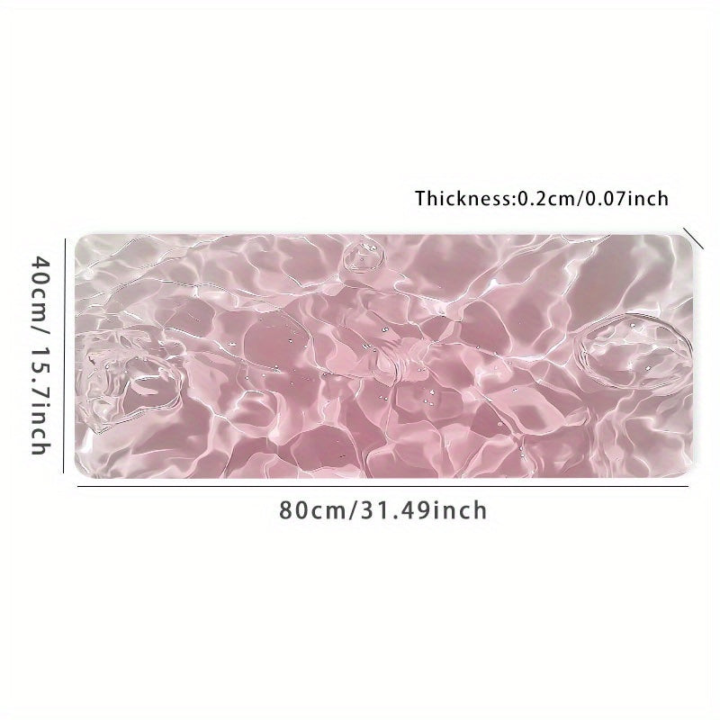 Pink Mouse Mat Waterproof Office Desk Pad Home Mouse Mat