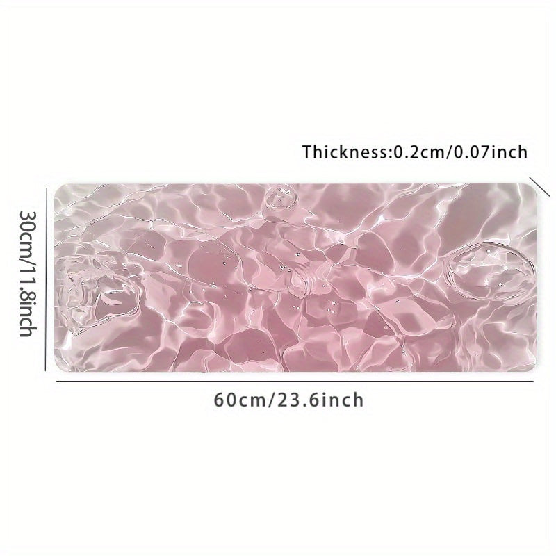 Pink Mouse Mat Waterproof Office Desk Pad Home Mouse Mat