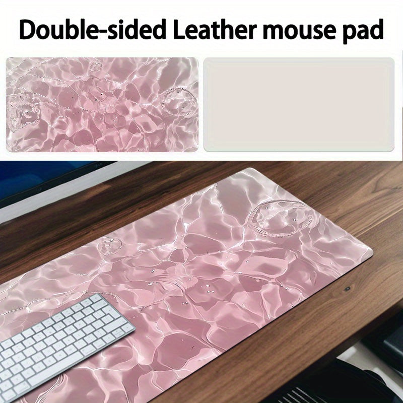 Pink Mouse Mat Waterproof Office Desk Pad Home Mouse Mat
