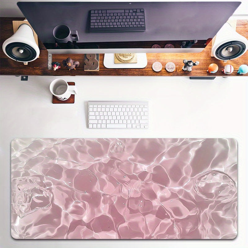 Pink Mouse Mat Waterproof Office Desk Pad Home Mouse Mat