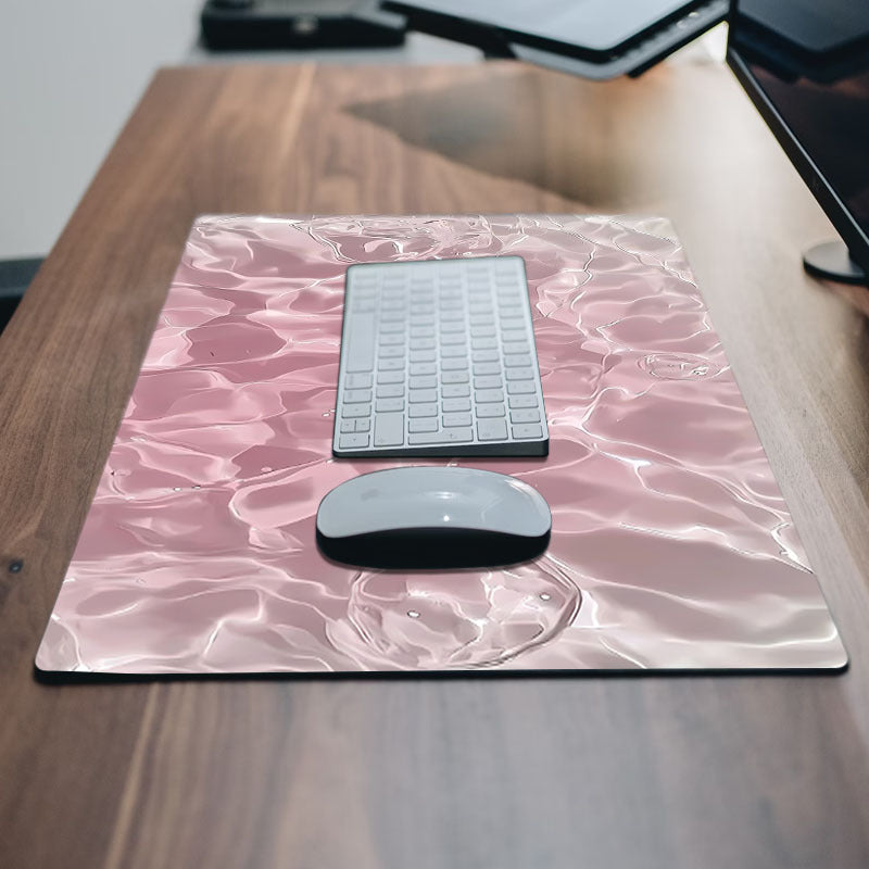 Pink Mouse Mat Waterproof Office Desk Pad Home Mouse Mat