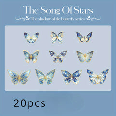 Retro Butterfly Series PVC Large Stickers - Guka Stickers & Dreamy Handbags