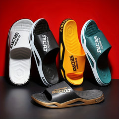 Men's Non Slip Open Toe Slides for Indoor Outdoor Beach Shower