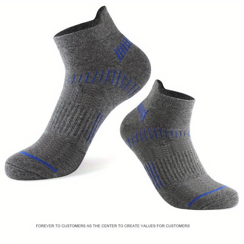 5 Pairs Men's Mid Crew Sport Socks Absorb Sweat Comfy Breathable