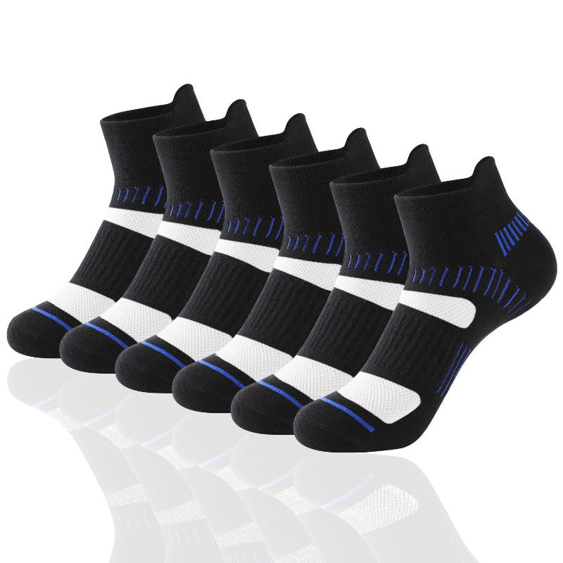 5 Pairs Men's Mid Crew Sport Socks Absorb Sweat Comfy Breathable