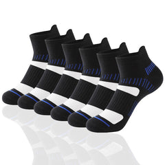 5 Pairs Men's Mid Crew Sport Socks Absorb Sweat Comfy Breathable
