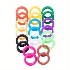 20 Pcs Silicone Key Case Plastic Key Cap Cover Label Key Protective Cover