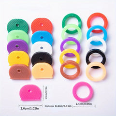 20 Pcs Silicone Key Case Plastic Key Cap Cover Label Key Protective Cover
