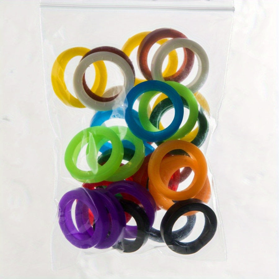 20 Pcs Silicone Key Case Plastic Key Cap Cover Label Key Protective Cover