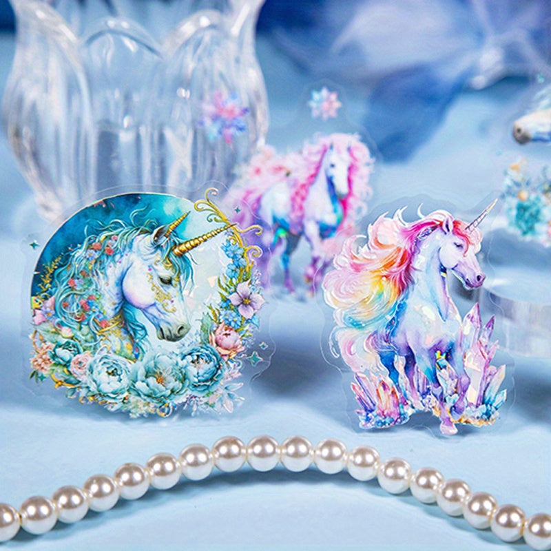 20pcs Unicorn Mystery Series PET Shell Light Sticky Notes for Journal Decoration