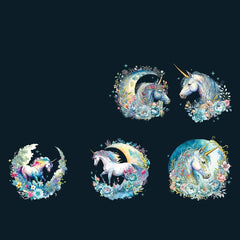 20pcs Unicorn Mystery Series PET Shell Light Sticky Notes for Journal Decoration