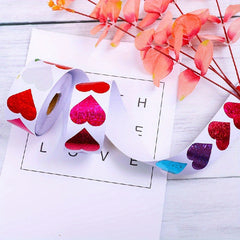 500 Heart-shaped Sealing Stickers, 2.54 cm, 8 Designs, Gift Decoration