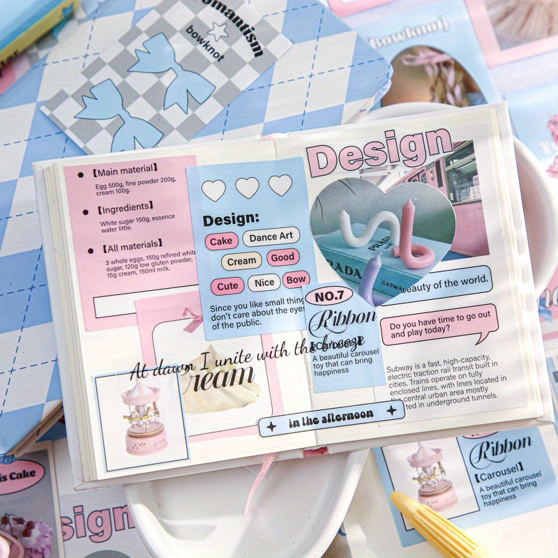 Sweet Stickers 30 Sheets Girl's Diary Series Copperplate Paper Stickers