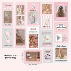 Sweet Stickers 30 Sheets Girl's Diary Series Copperplate Paper Stickers