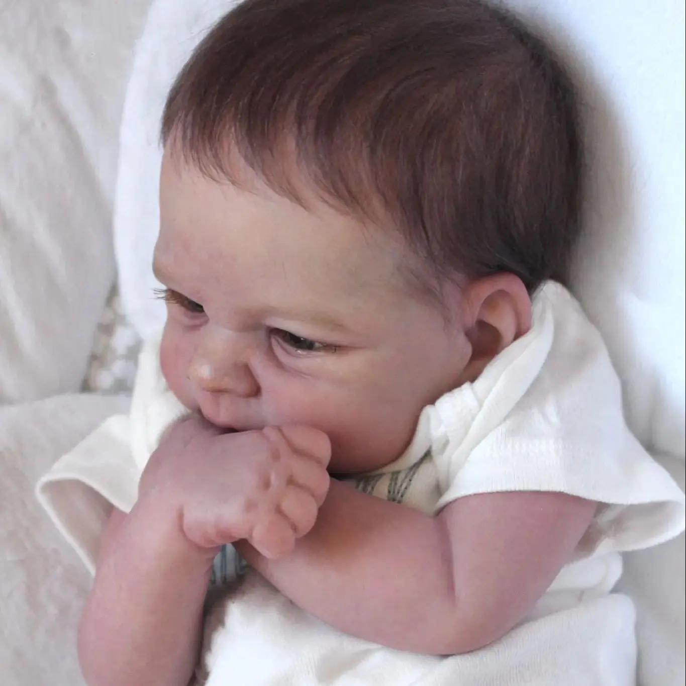 18in Soft Cloth Body Reborn Baby Doll Girl Princess Toy for Kids Dress Up