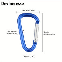 5pcs Aluminum Carabiner Keychains for Camping & Daily Use