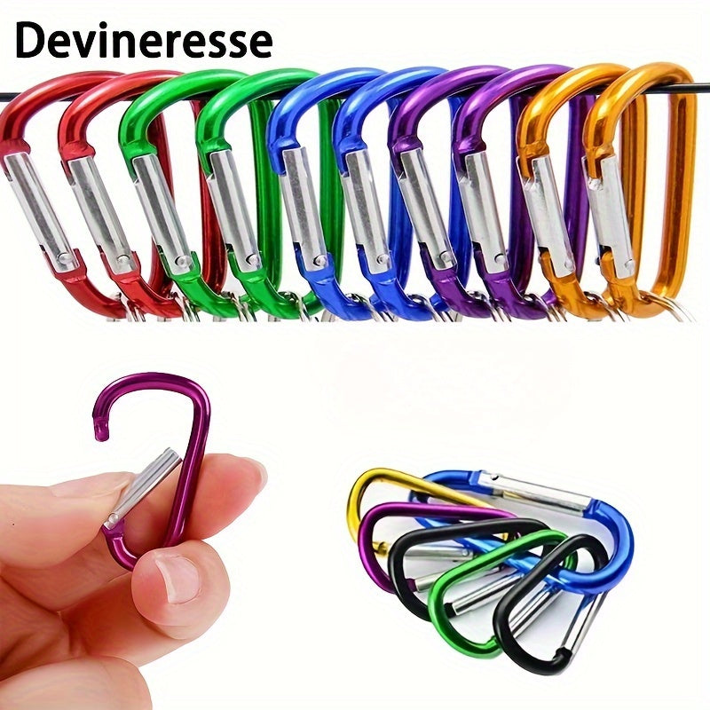 5pcs Aluminum Carabiner Keychains for Camping & Daily Use