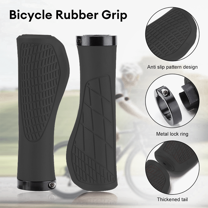 Non Slip Mountain Bike Grip Soft Rubber Lockable Bike Parts
