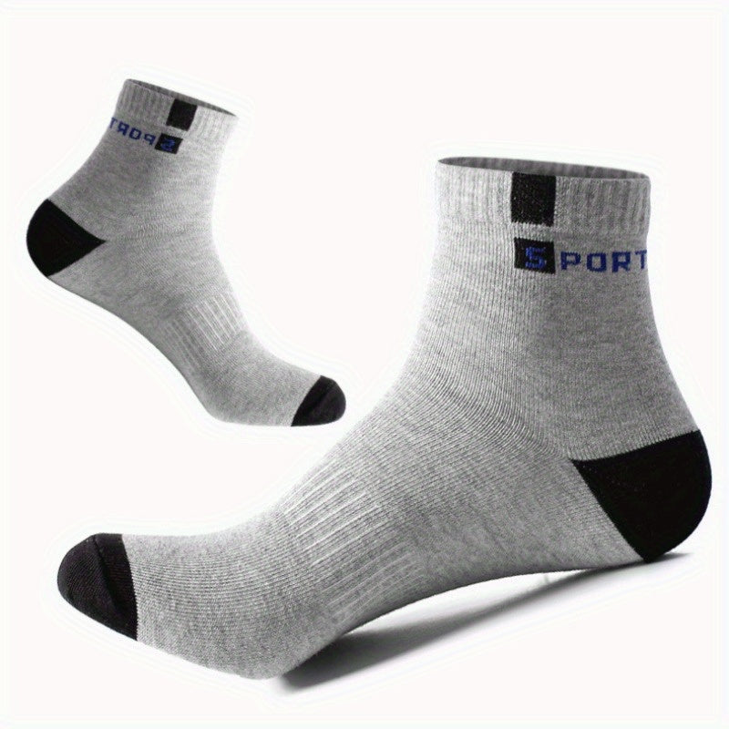 Casual Men's Sports Crew Socks 5 Pairs