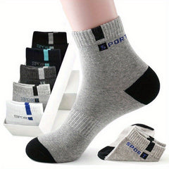 Casual Men's Sports Crew Socks 5 Pairs