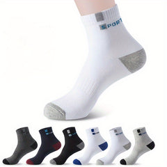 Casual Men's Sports Crew Socks 5 Pairs