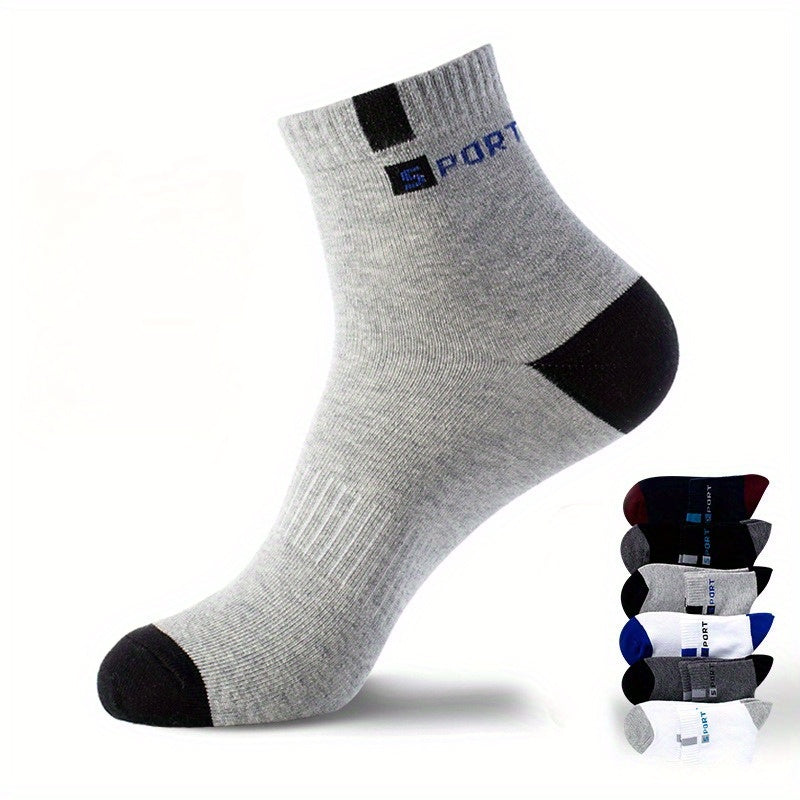 Casual Men's Sports Crew Socks 5 Pairs