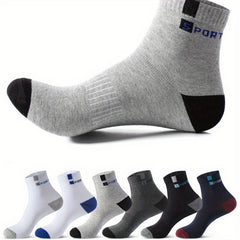Casual Men's Sports Crew Socks 5 Pairs