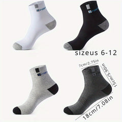 Casual Men's Sports Crew Socks 5 Pairs
