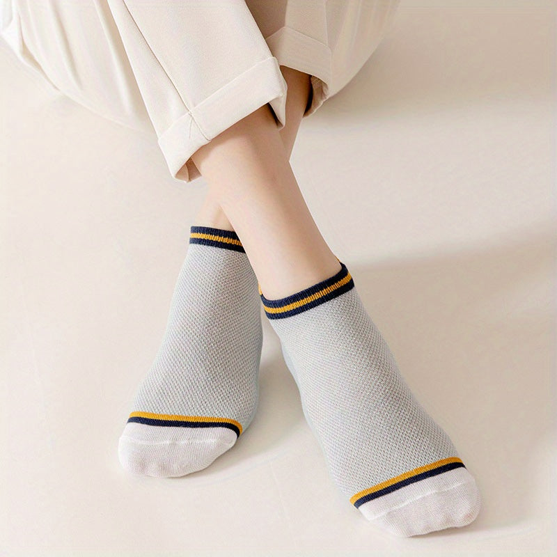 Men's Block Liner Anklet Socks Set - Comfy & Breathable