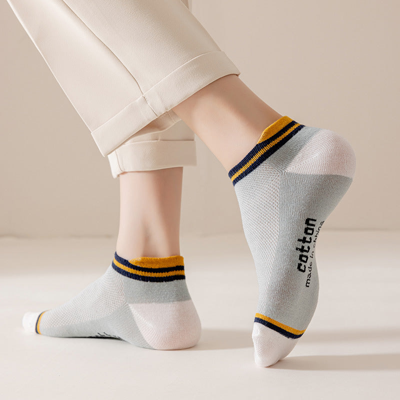 Men's Block Liner Anklet Socks Set - Comfy & Breathable